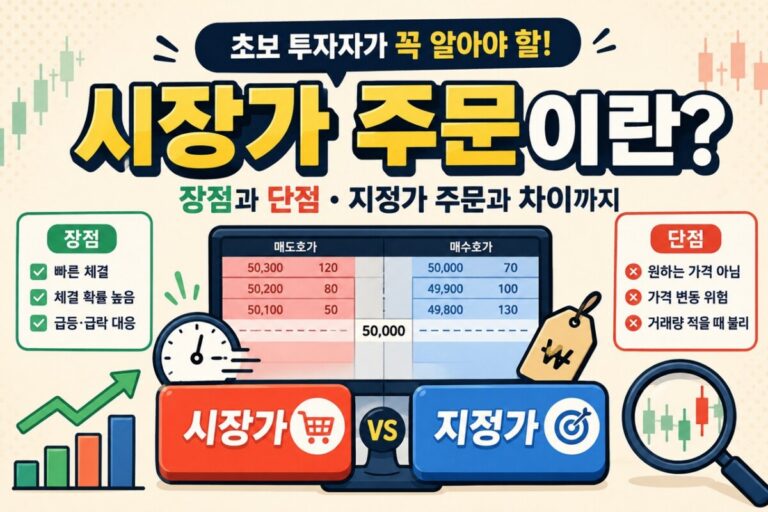 시장가 주문과 지정가 주문 비교 썸네일 이미지