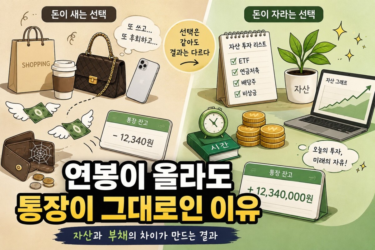 연봉이 올라도 통장이 그대로인 이유 썸네일 이미지