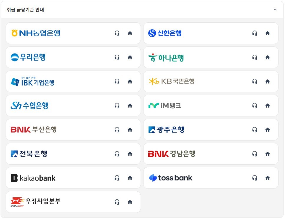 급청년미래적금 취급 금융기관 이미지