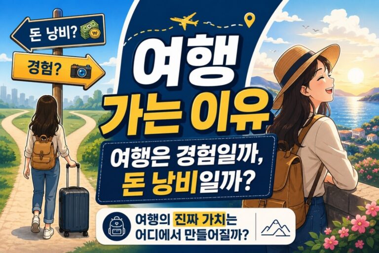 여행은 경험인가 돈낭비인가 썸네일 이미지