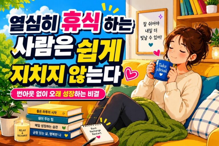 열심히 휴식 하는 사람은 쉽게 지치지 않는다 썸네일 이미지