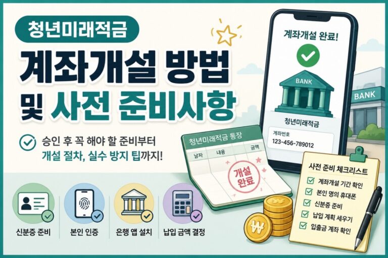 청년미래적금 계좌개설 방법 썸네일 이미지