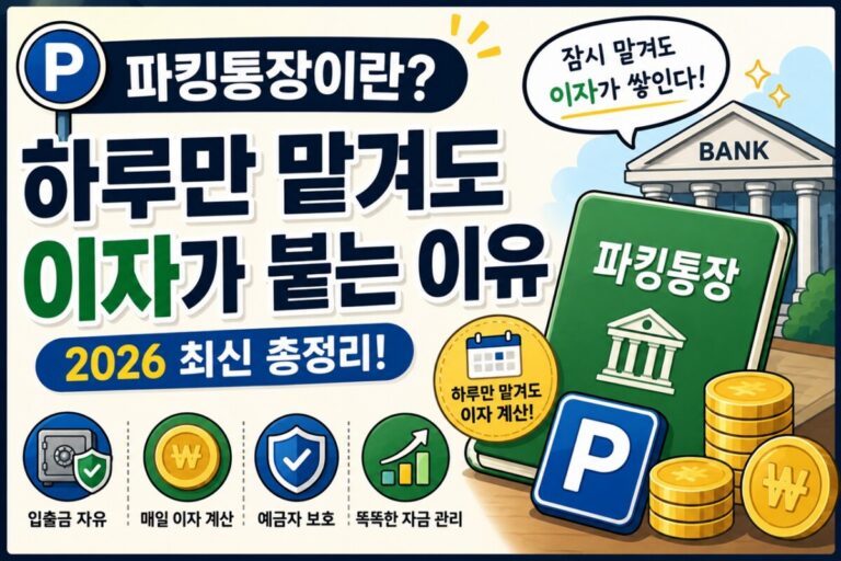 파킹통장 총정리 썸네일 이미지